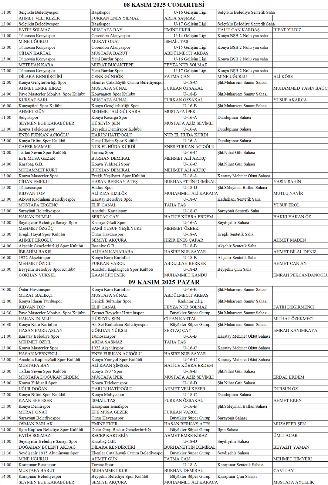 08.11.2025-09.11.2025 ATAMALAR