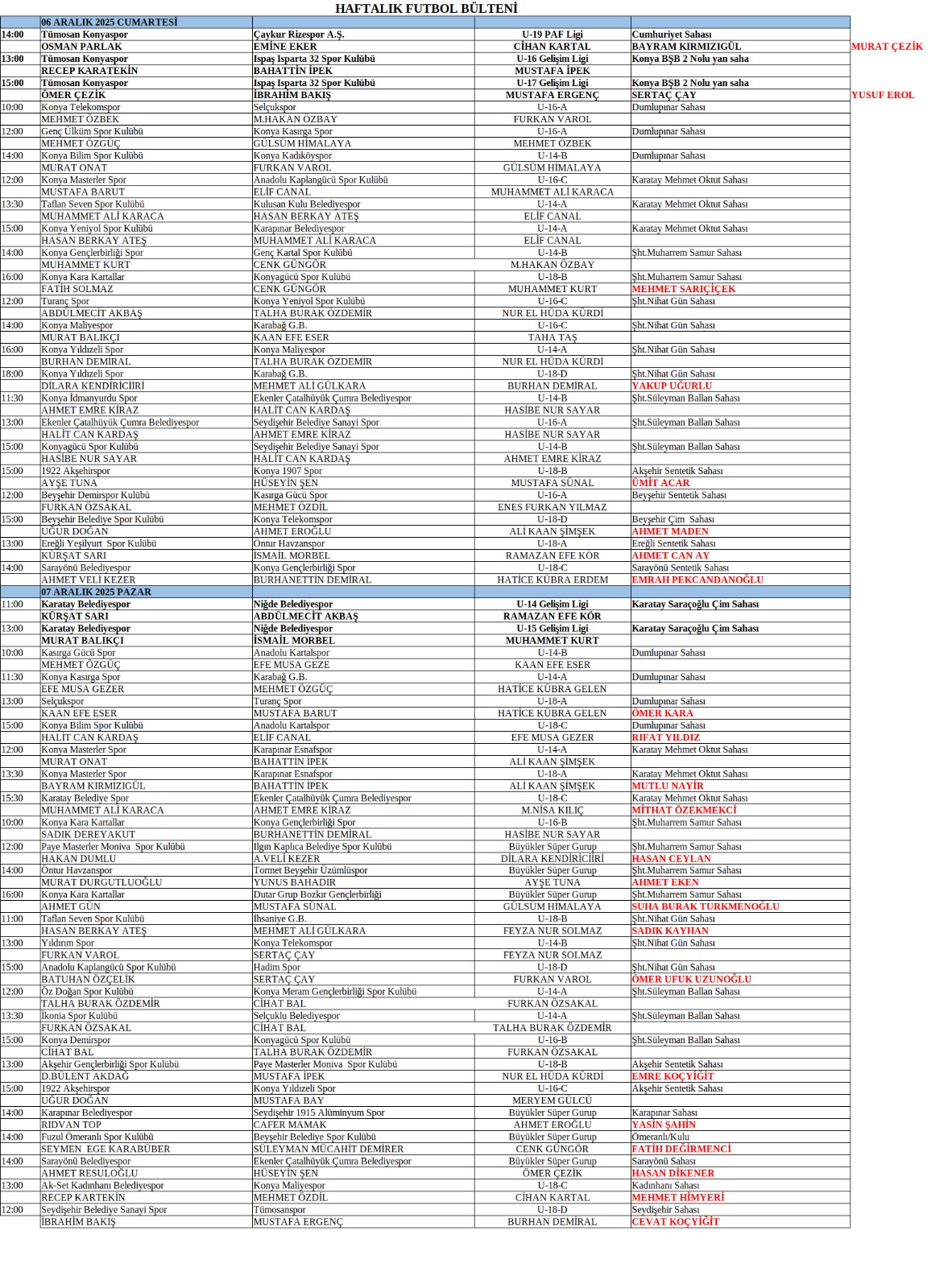 06.11.2025-07.11.2025 ATAMALAR